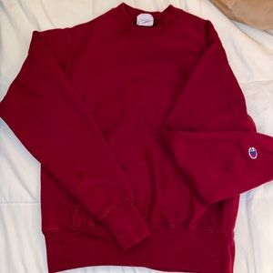 Red champion crew neck